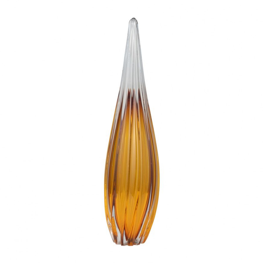 Sagebrook 19" Glass Paperweight - Amber