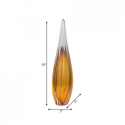 Sagebrook 19" Glass Paperweight - Amber