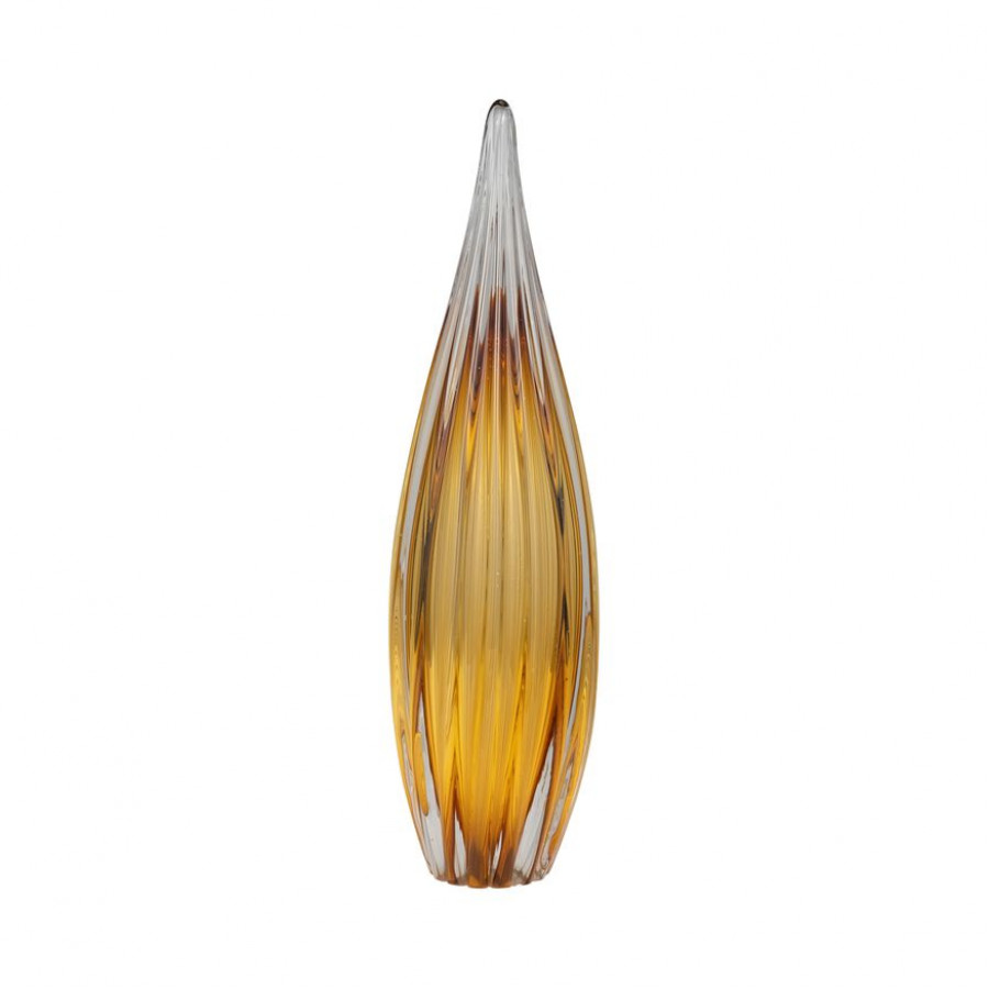 Sagebrook 15" Glass Paperweight - Amber