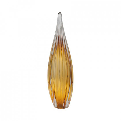 Sagebrook 15" Glass Paperweight - Amber