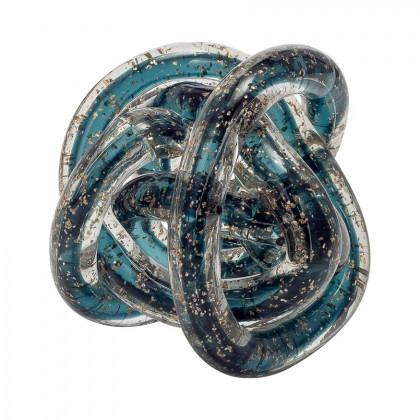 Sagebrook 4" Glass Knot - Blue