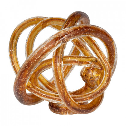 Sagebrook 6" Glass Knot - Amber