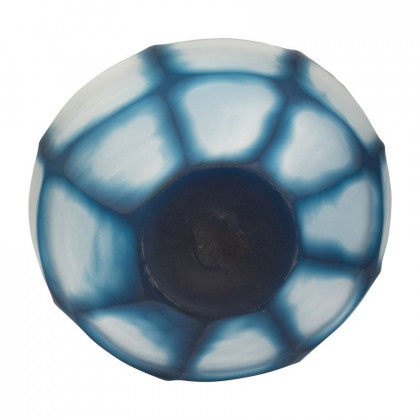 Sagebrook - 9" Glass Carved Bowl Blue