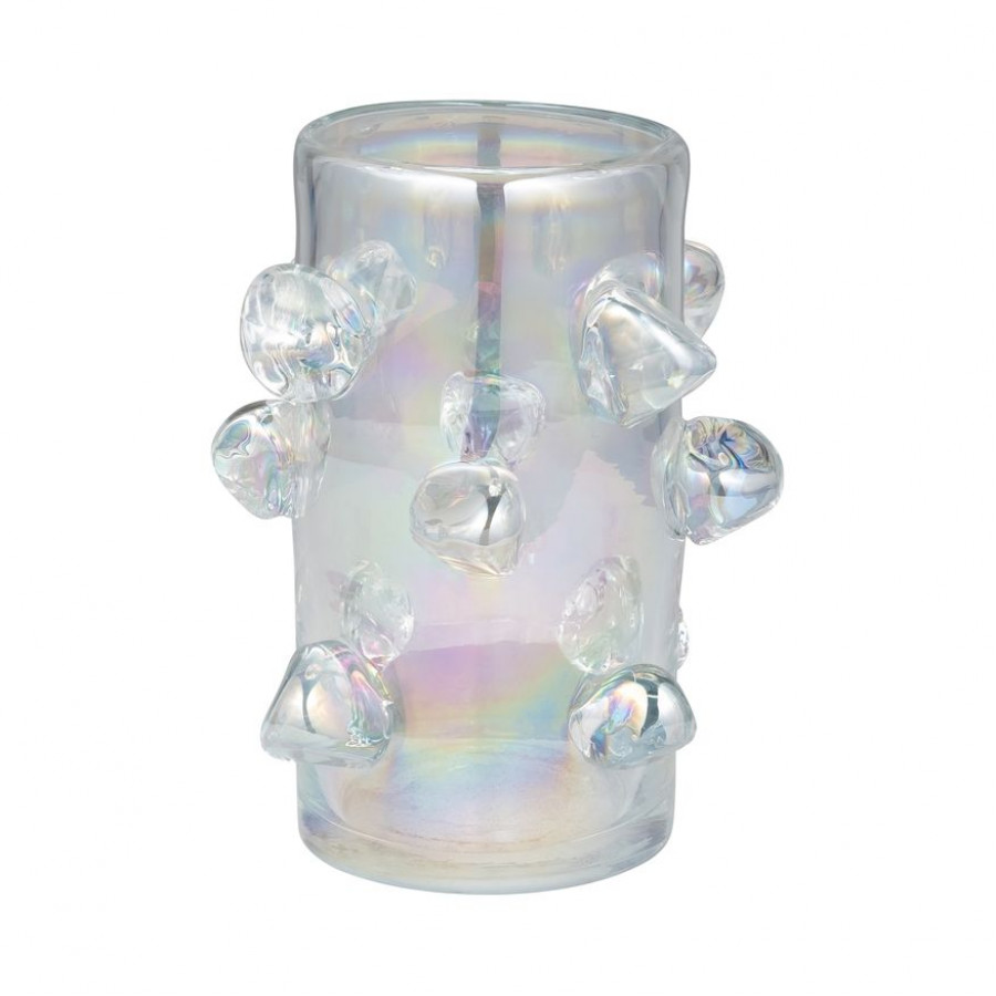 Sagebrook - 9" Glass Vase With Knots Irid