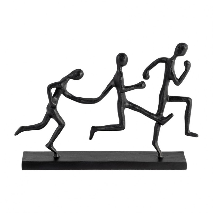 Sagebrook - 13" Metal 3-man Running in Black