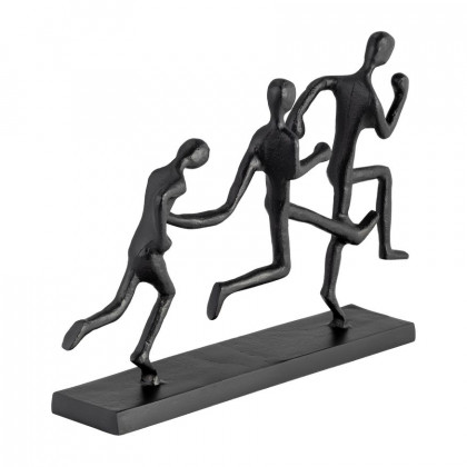 Sagebrook - 13" Metal 3-man Running in Black