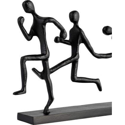 Sagebrook - 13" Metal 3-man Running in Black