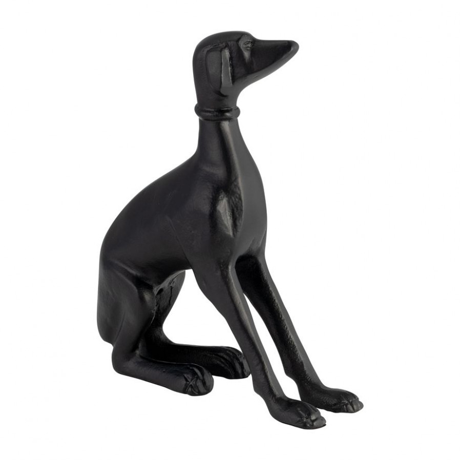 Sagebrook 8" Metal Dog Sitting - Black
