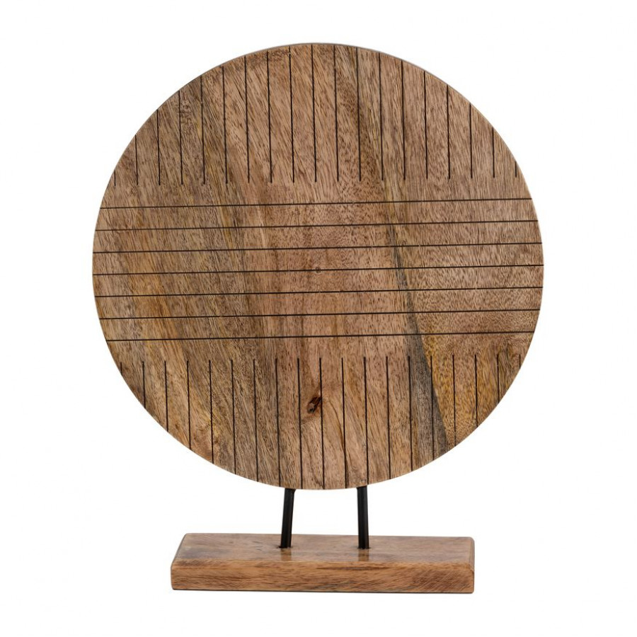 Sagebrook 14" Wood Round Table Decor - Brown