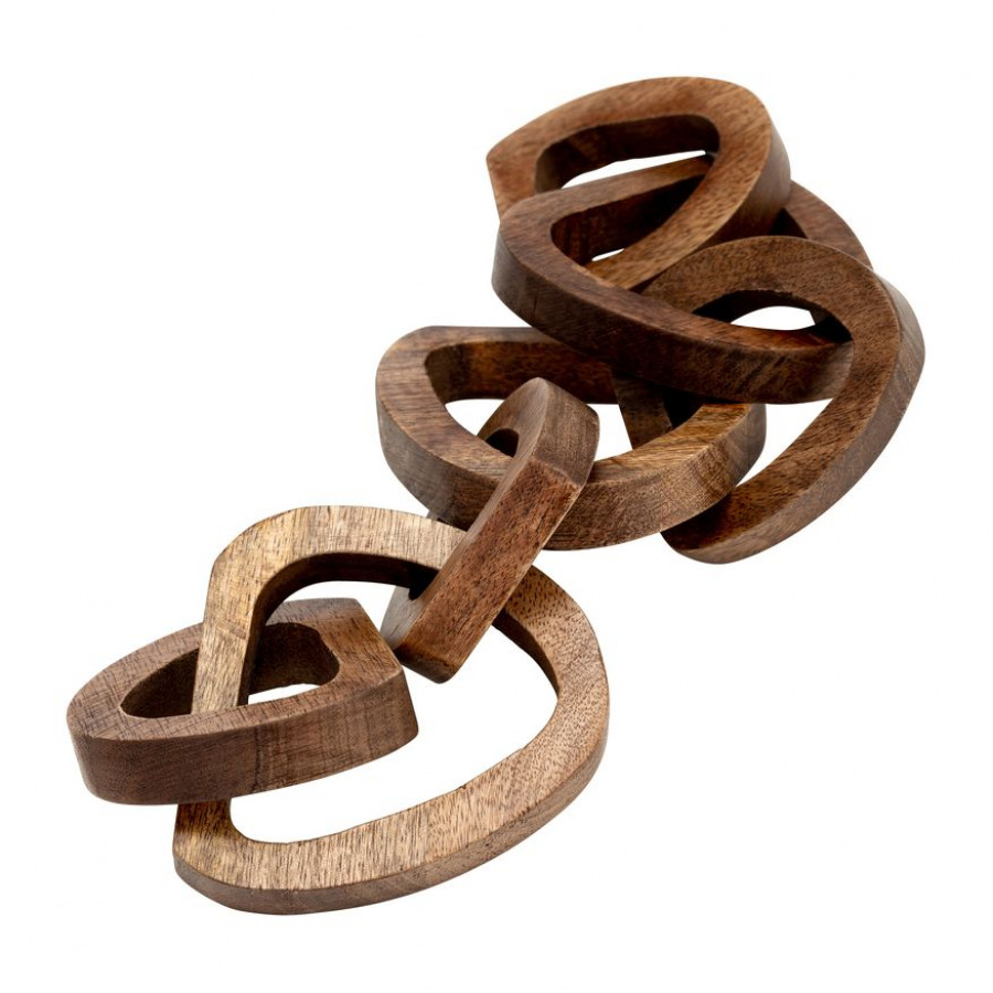 Sagebrook - 19" Wood Chain Links in Brown