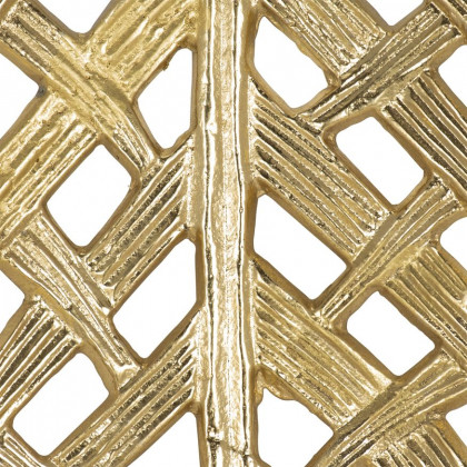 Sagebrook - 14"/21"/23" Metal Open Cut Leaf Plate (Set Of 3) in Gold