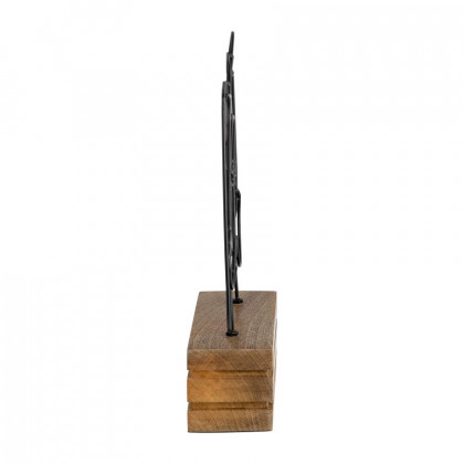 Sagebrook - 13" Metal Abstract Faces Table Decor in Black/Brown