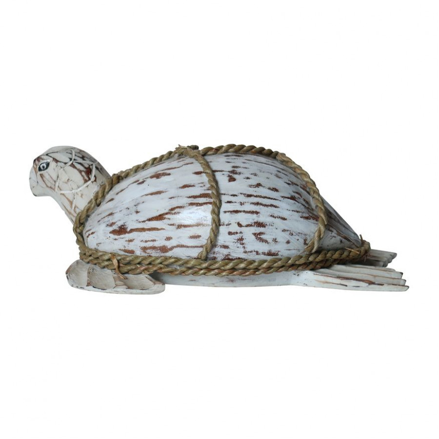 Sagebrook - 13" Coconut Turtle in White/Brown