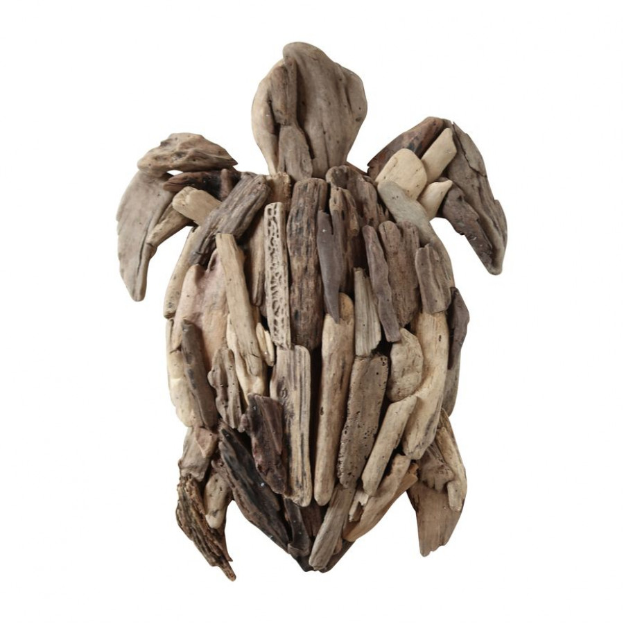 Sagebrook 22" Driftwood Turtle Decor - Natural