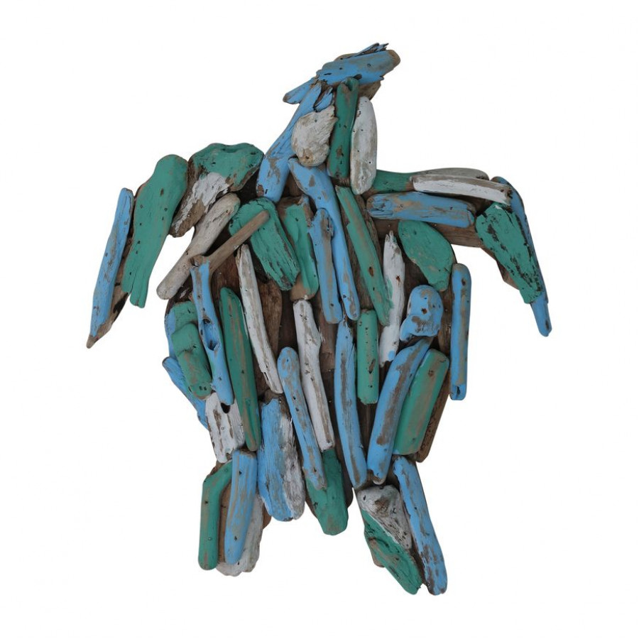 Sagebrook - 13" Driftwood Multicolored Turtle