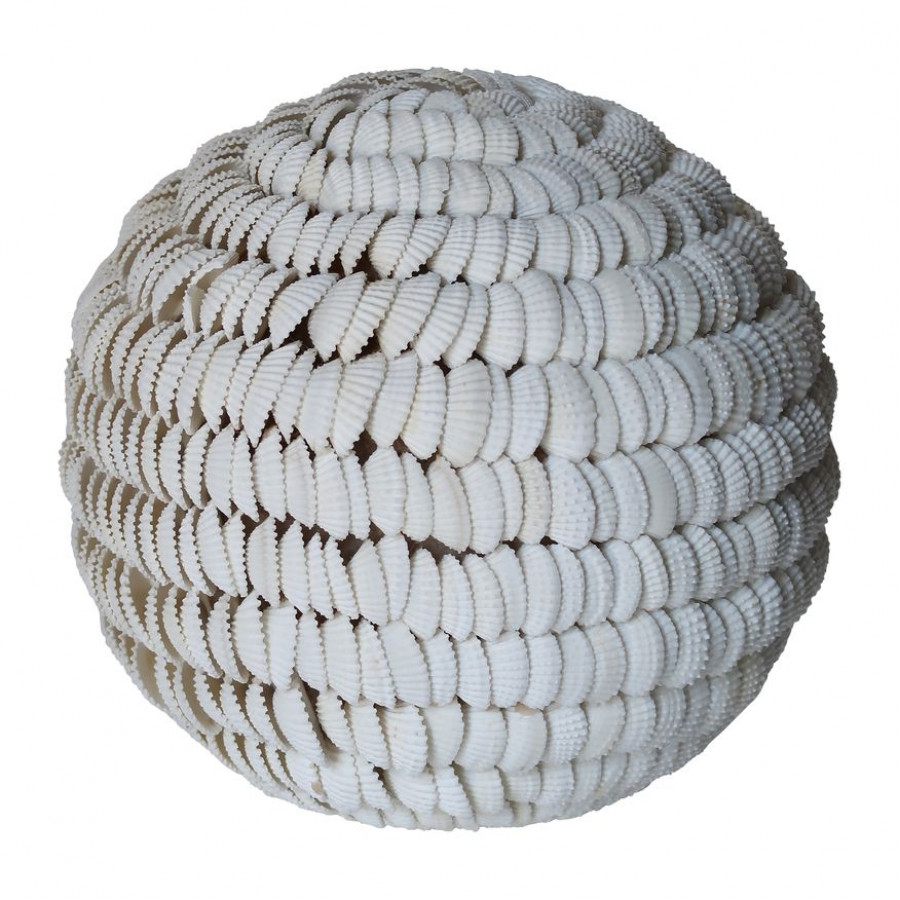 Sagebrook 7" Shell Orb - White
