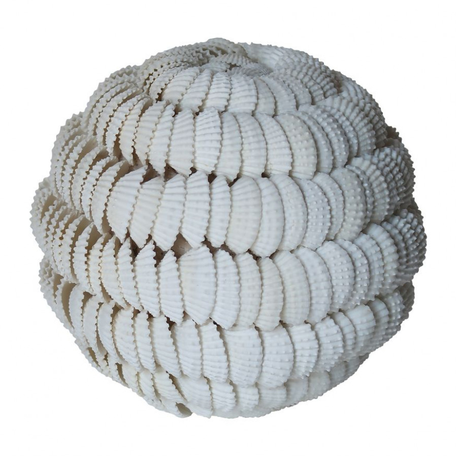 Sagebrook 5" Shell Orb - White