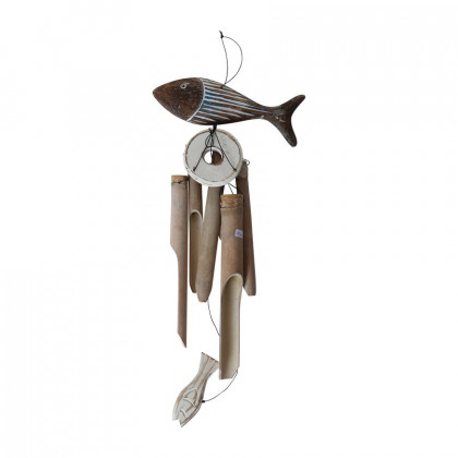 Sagebrook - 26" Wood Fish Windchime