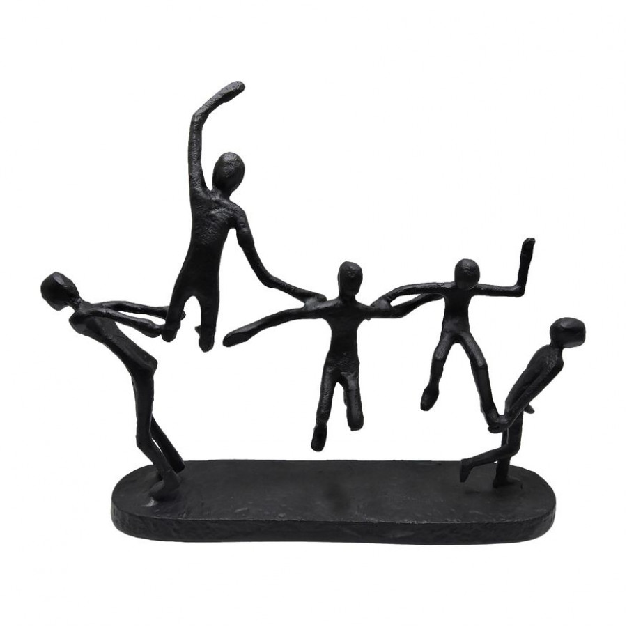 Sagebrook - 15" Metal Contortionists in Black