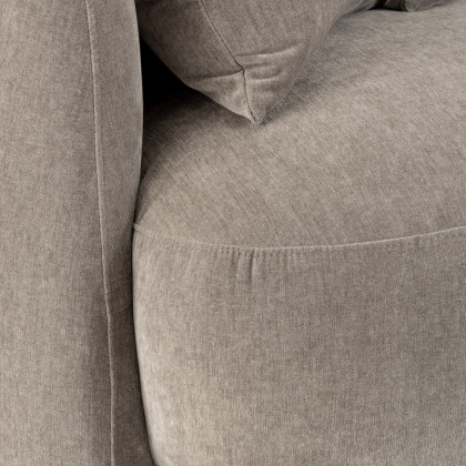 Sagebrook 4-Seater Curved Sofa - Gray