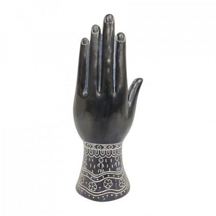 Sagebrook 10" Resin Tattoo Hand - Black