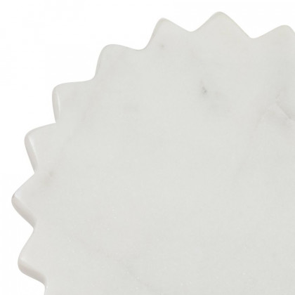 Sagebrook - 5"x5" Marble Flower Trinket Tray in White