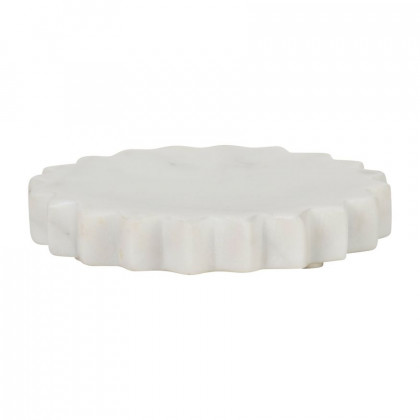 Sagebrook - 5"x5" Marble Flower Trinket Tray in White
