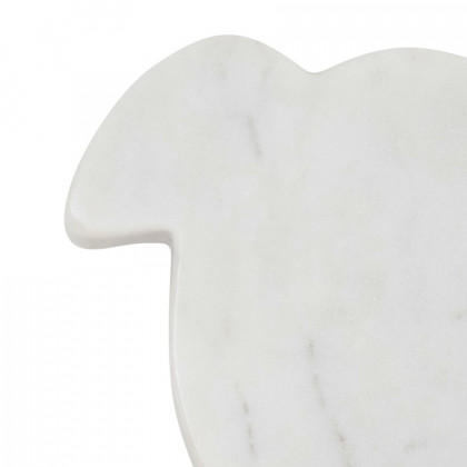 Sagebrook - 7"x5" Marble Dog Trinket Tray in White