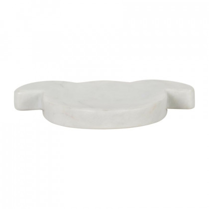 Sagebrook - 7"x5" Marble Dog Trinket Tray in White