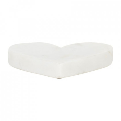 Sagebrook - 5"x5" Marble Heart Trinket Tray in White