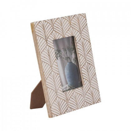 Sagebrook 4"x6" Wood Art Decor Photo Frame - Natural/White