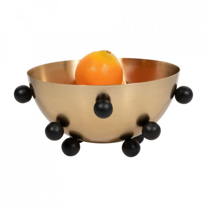 Sagebrook - 13" Metal Bubble Bowl in Gold/Black