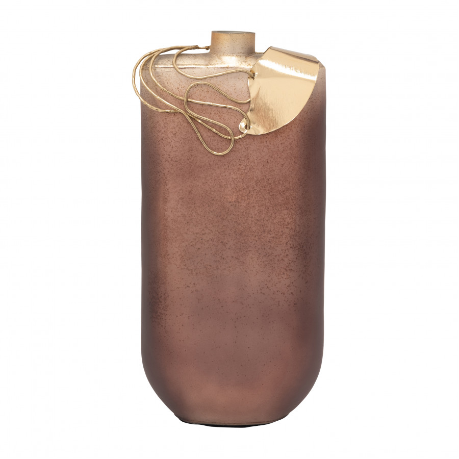 Sagebrook - 16" Glass Glamorous Vase with Necklace in Gold