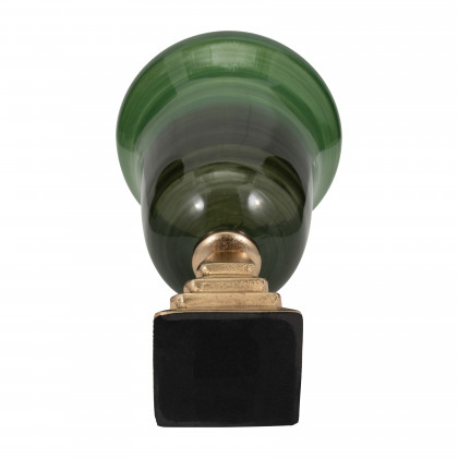 Sagebrook 19" Glass 5th Ave Vase On Stand - Green/Gold