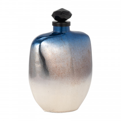 Sagebrook - 12" Glass Metallic Sheen Vase with Lid in Multi-Color