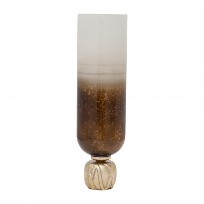 Sagebrook - 19" Glass Ombre Candle Holder On Base