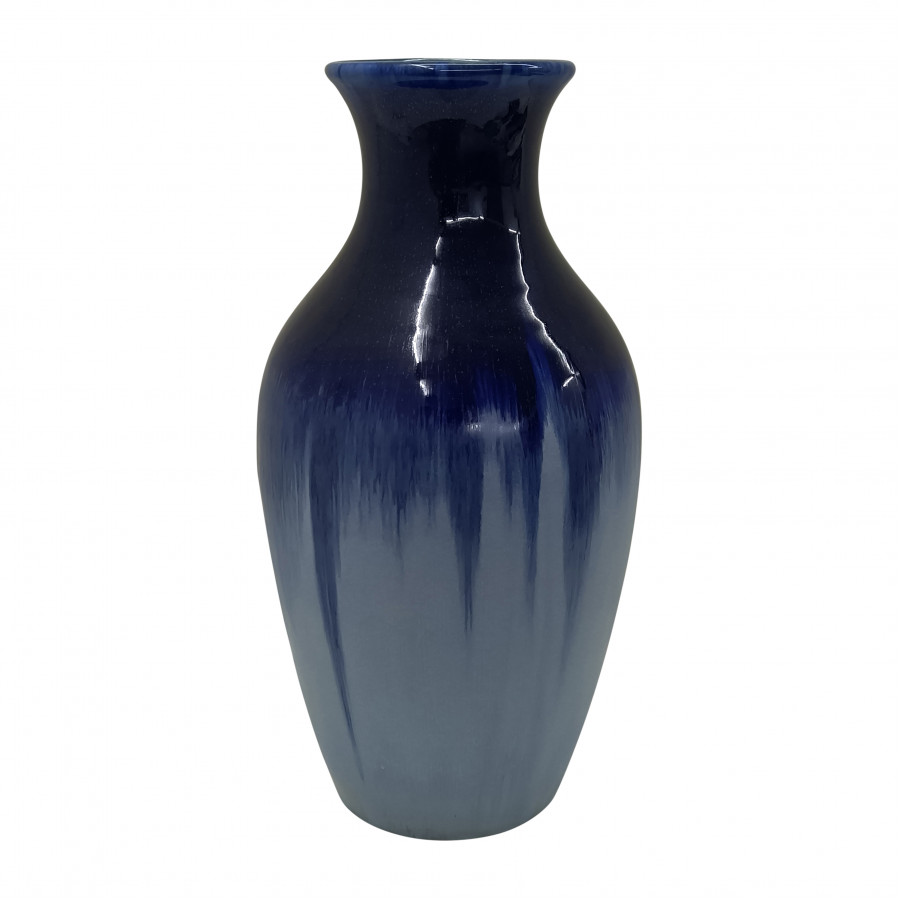 Sagebrook - 16" Ceramic Reactive Drip Vase in Blue