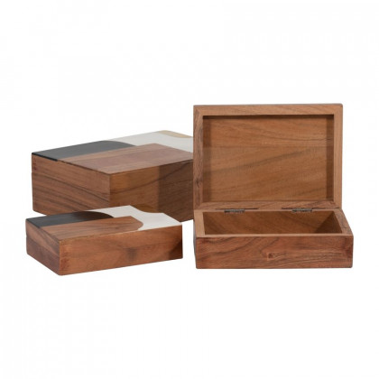 Sagebrook - 6"/7"/9" Resin Mid-century Boxes (Set Of 3) in Multi