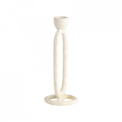 Sagebrook 8" Metal Open Oval Taper Candle Holder - Cotton