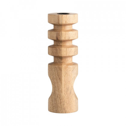 Sagebrook 10" Wood Stacked Taper Candle Holder - Natural