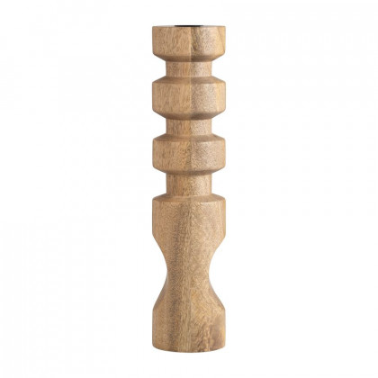 Sagebrook 14" Wood Stacked Taper Candle Holder - Natural
