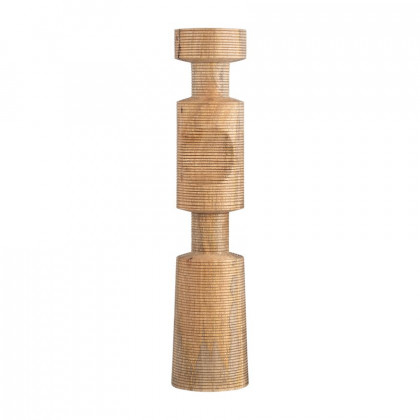 Sagebrook - 10" Wood Stacking Shapes Taper Candle Holder