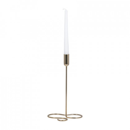 Sagebrook 11" Metal Squiggly Base Taper Candle Holder - Gold
