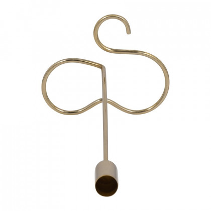 Sagebrook 16" Metal Squiggly Base Taper Candle Holder - Gold