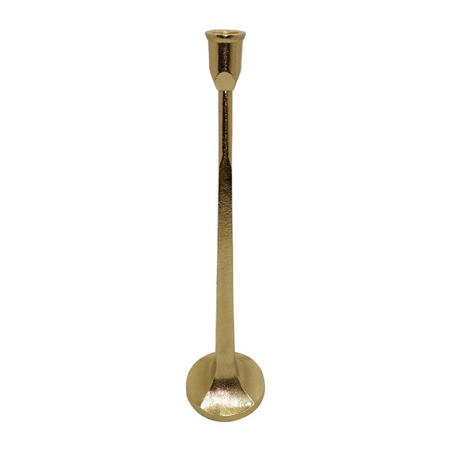 Sagebrook 16" Metal Squared Off Taper Candle Holder - Gold