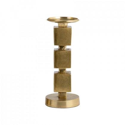 Sagebrook - 12" Metal Stacked Cubes Candle Holder