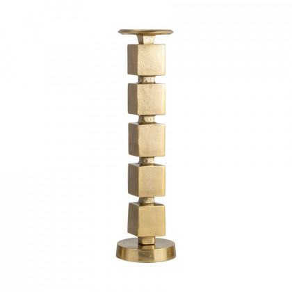 Sagebrook 18" Metal Stacked Cubes Candle Holder - Gold