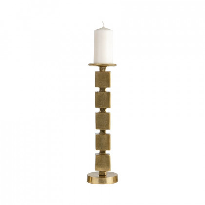 Sagebrook 18" Metal Stacked Cubes Candle Holder - Gold