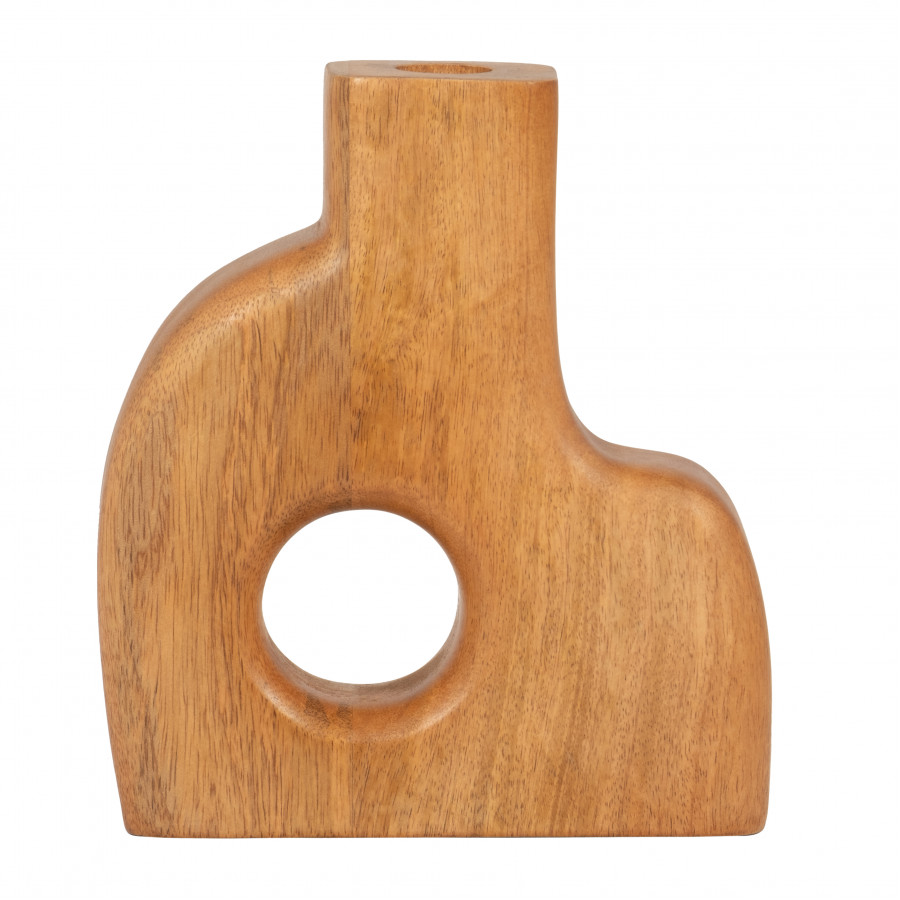 Sagebrook - 8" Wood Circle Cut-out Vase in Natural