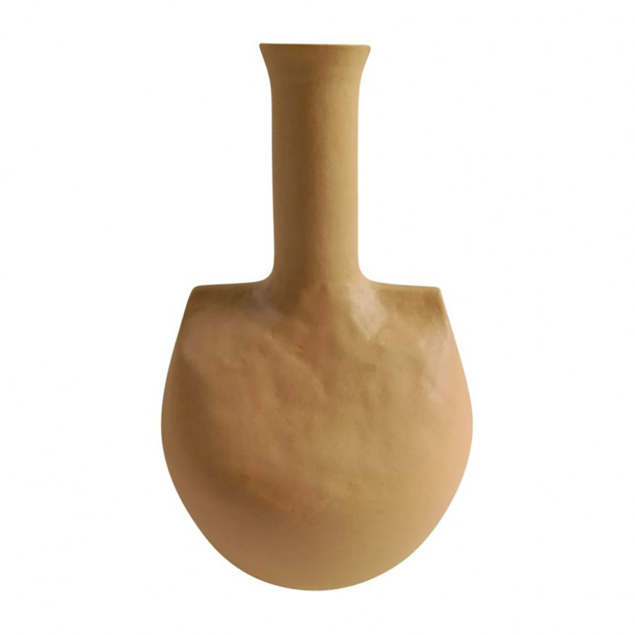 Sagebrook - 9" Stoneware Adobe Vase in Mustard